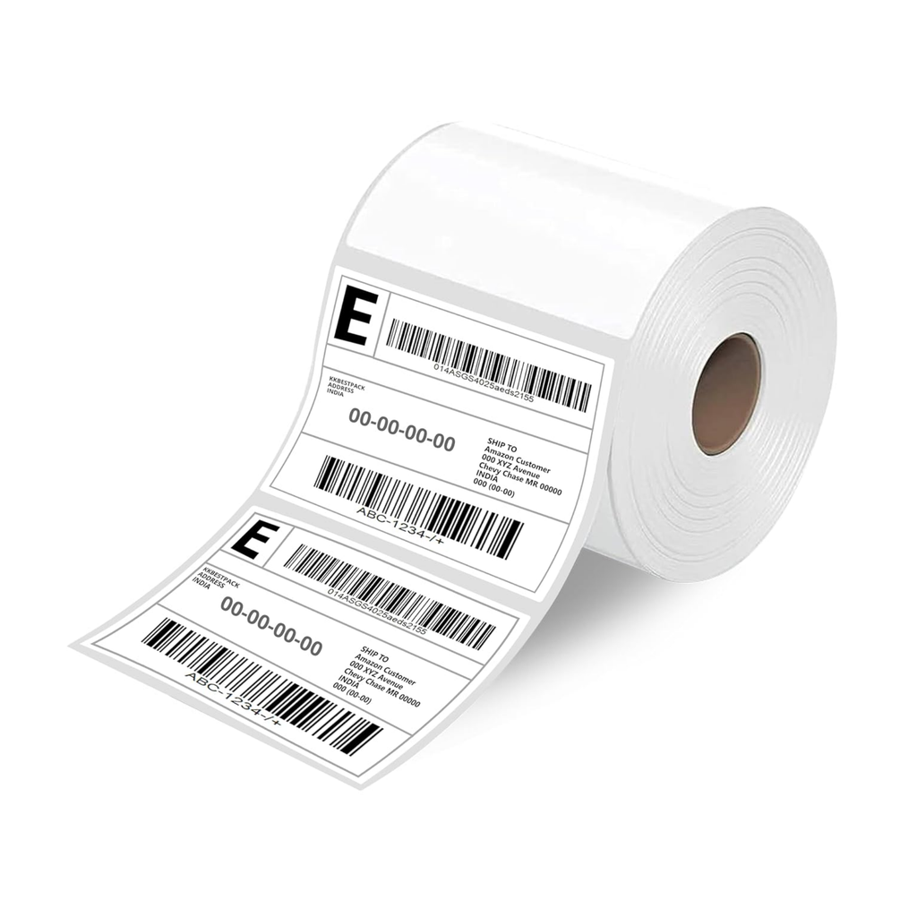 Graphy Impex 4x4 Non‑Tearable Direct Thermal Labels – 100x100 mm, 1" Core, 200 Labels/Roll – Cartons, Pallets & Bin Labels