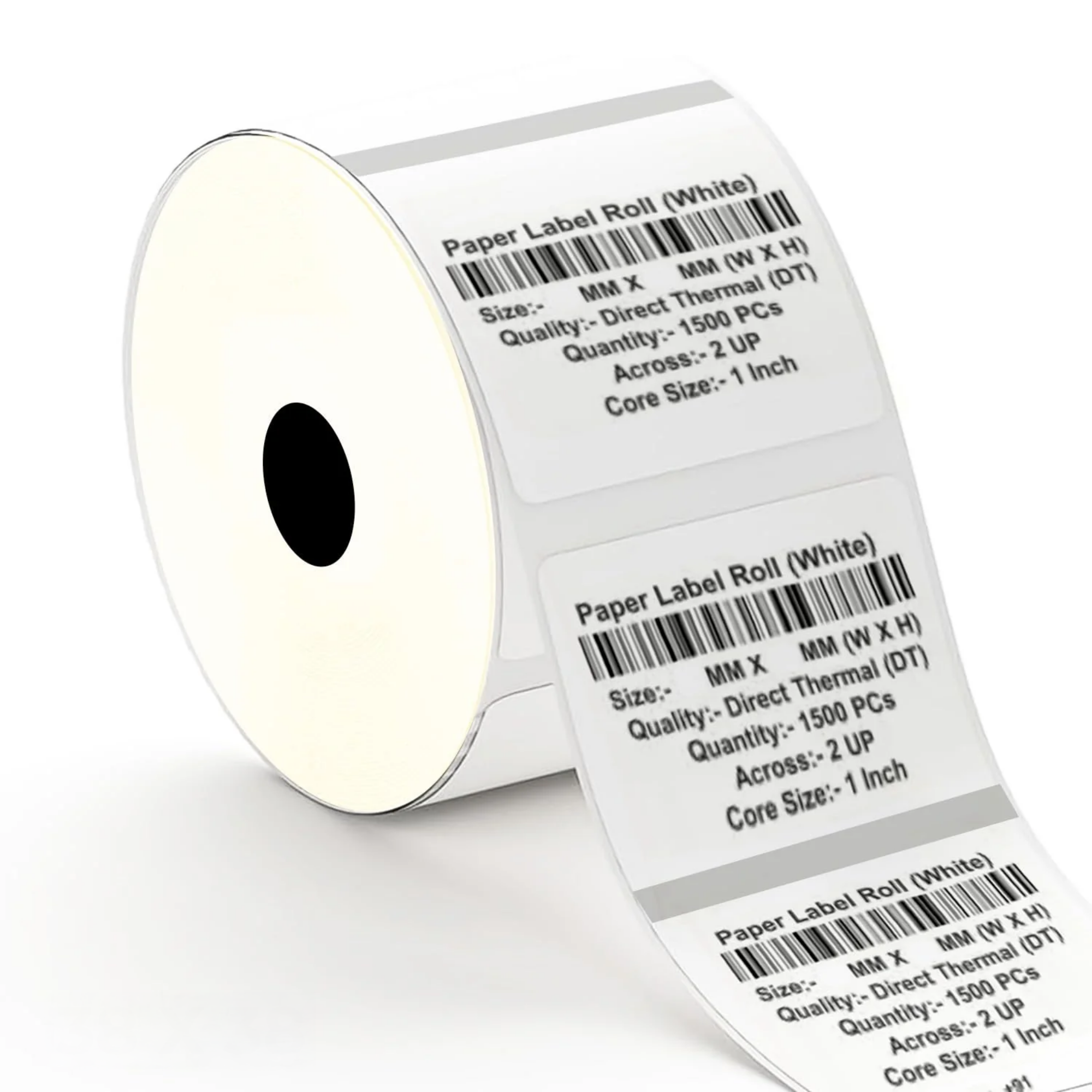 Graphy Impex 1.5x1.5 Non‑Tearable Direct Thermal Labels – 38x38 mm, 1" Core, 250 Labels/Roll, Pack of 20 – Small Price Tags & Product Labels