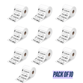 Graphy Impex 4x4 Non‑Tearable Direct Thermal Labels – 100x100 mm, 1" Core, 200 Labels/Roll – Cartons, Pallets & Bin Labels