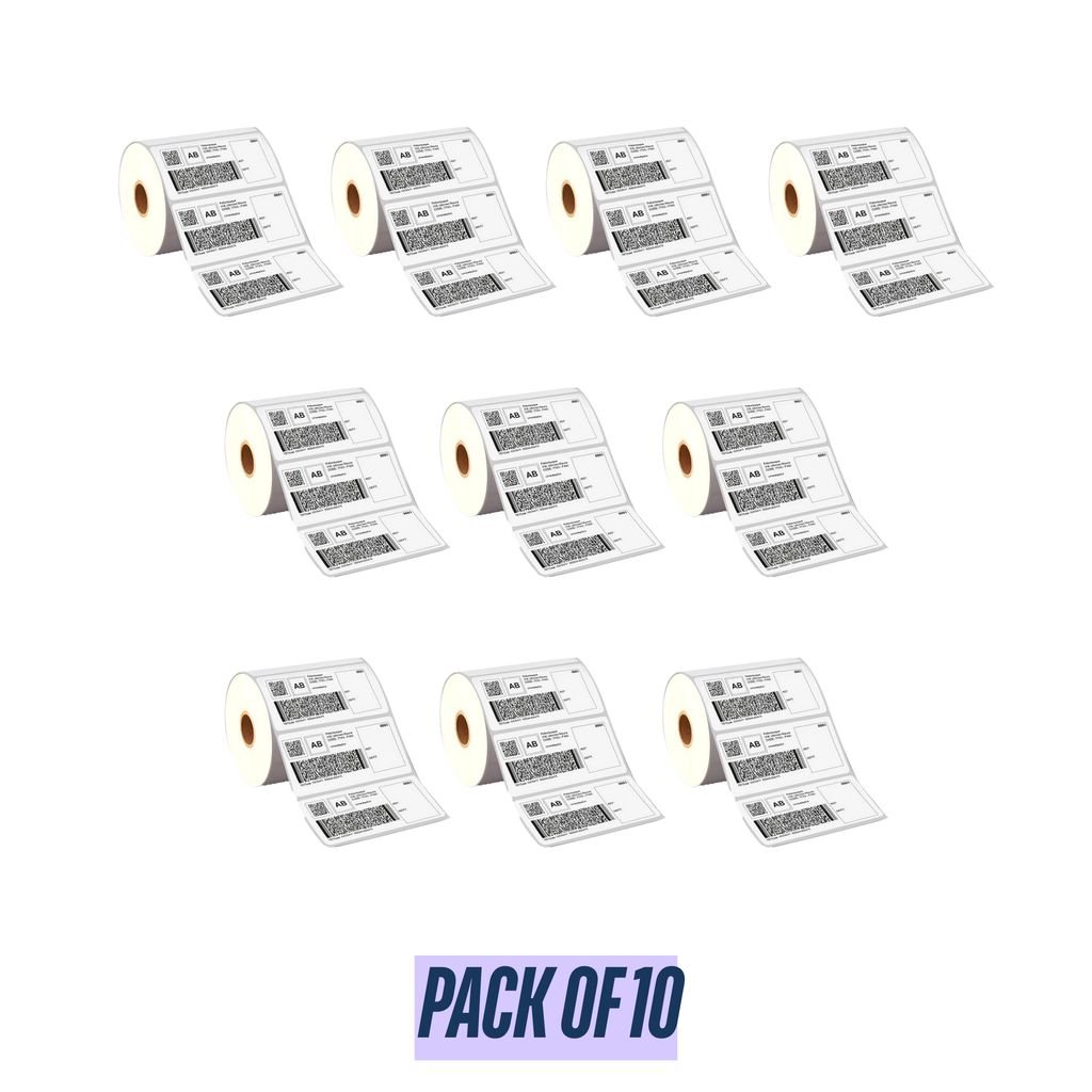 Graphy Impex 4x2 Non‑Tearable Direct Thermal Labels – 100x50 mm, 1" Core, 200 Labels/Roll – Rack, Carton & Barcode Labels