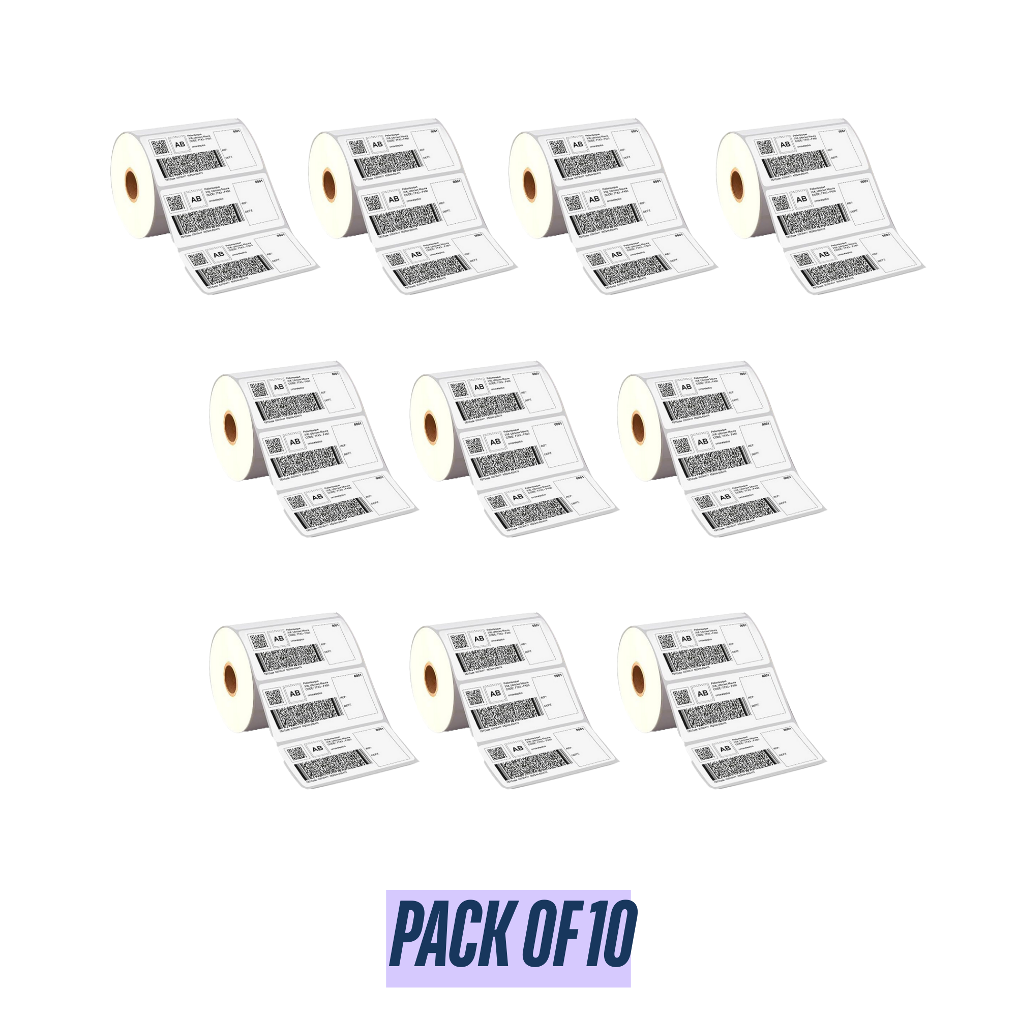 Graphy Impex 4x2 Non‑Tearable Direct Thermal Labels – 100x50 mm, 1" Core, 200 Labels/Roll – Rack, Carton & Barcode Labels