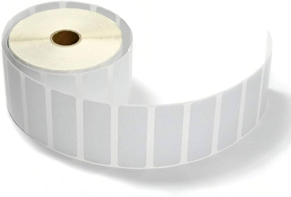 Graphy Impex 1.5x0.5 Non‑Tearable Direct Thermal Labels – 38x15 mm, 1" Core, 500 Labels/Roll – Slim Barcode & ID Labels