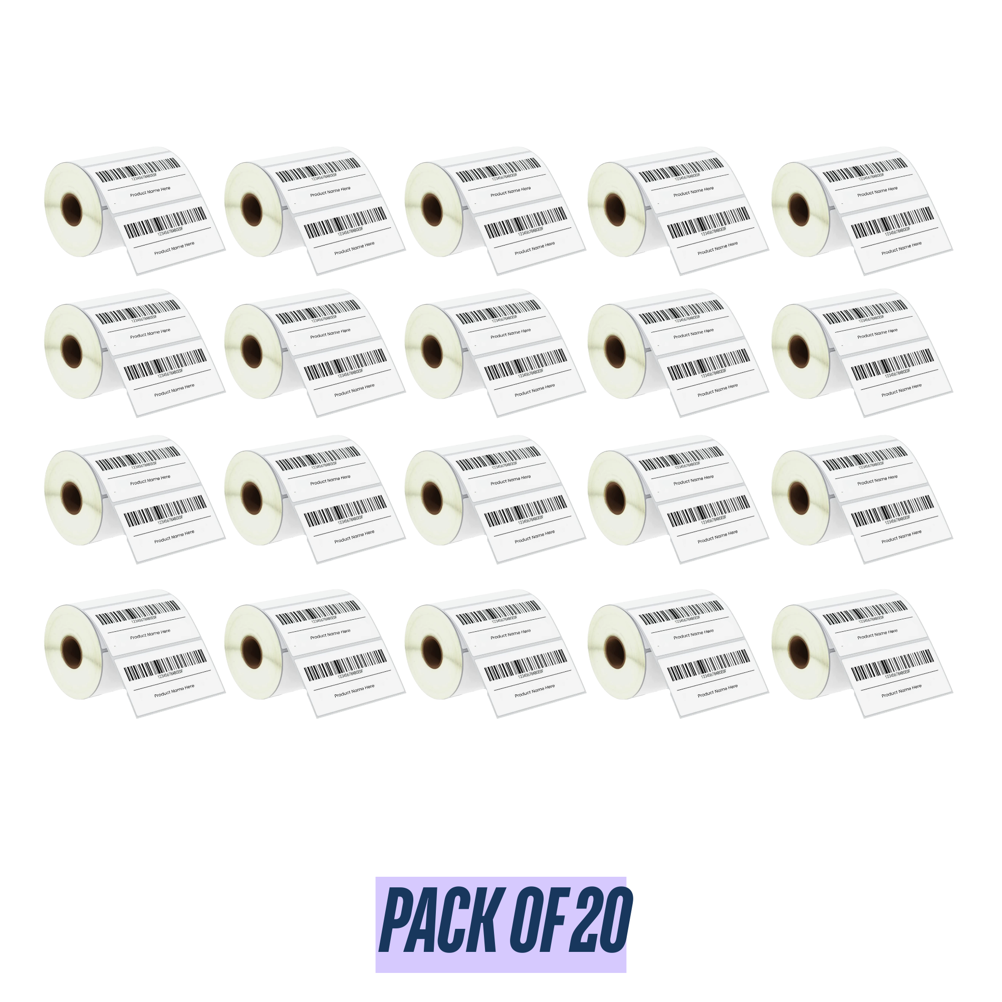 Graphy Impex 2x1 Non‑Tearable Direct Thermal Labels – 50x25 mm, 1" Core, 500 Labels/Roll – Barcodes, SKUs & Shelf Labels