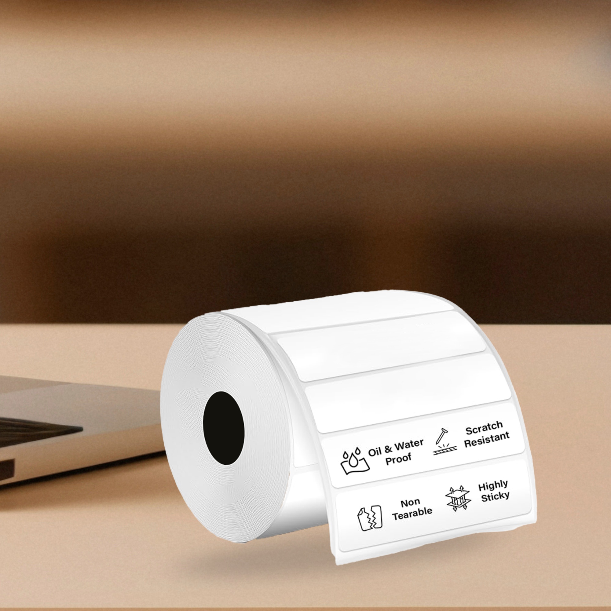 Graphy Impex 2x0.5 Non‑Tearable Direct Thermal Labels – 50x12 mm, 0.5" Core, 500 Labels/Roll – Slim Barcode, Cable & ID Labels