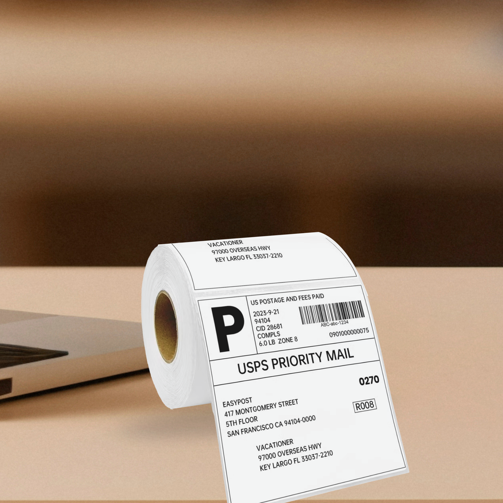 Graphy Impex 4x4 Non‑Tearable Direct Thermal Labels – 100x100 mm, 1" Core, 200 Labels/Roll – Cartons, Pallets & Bin Labels