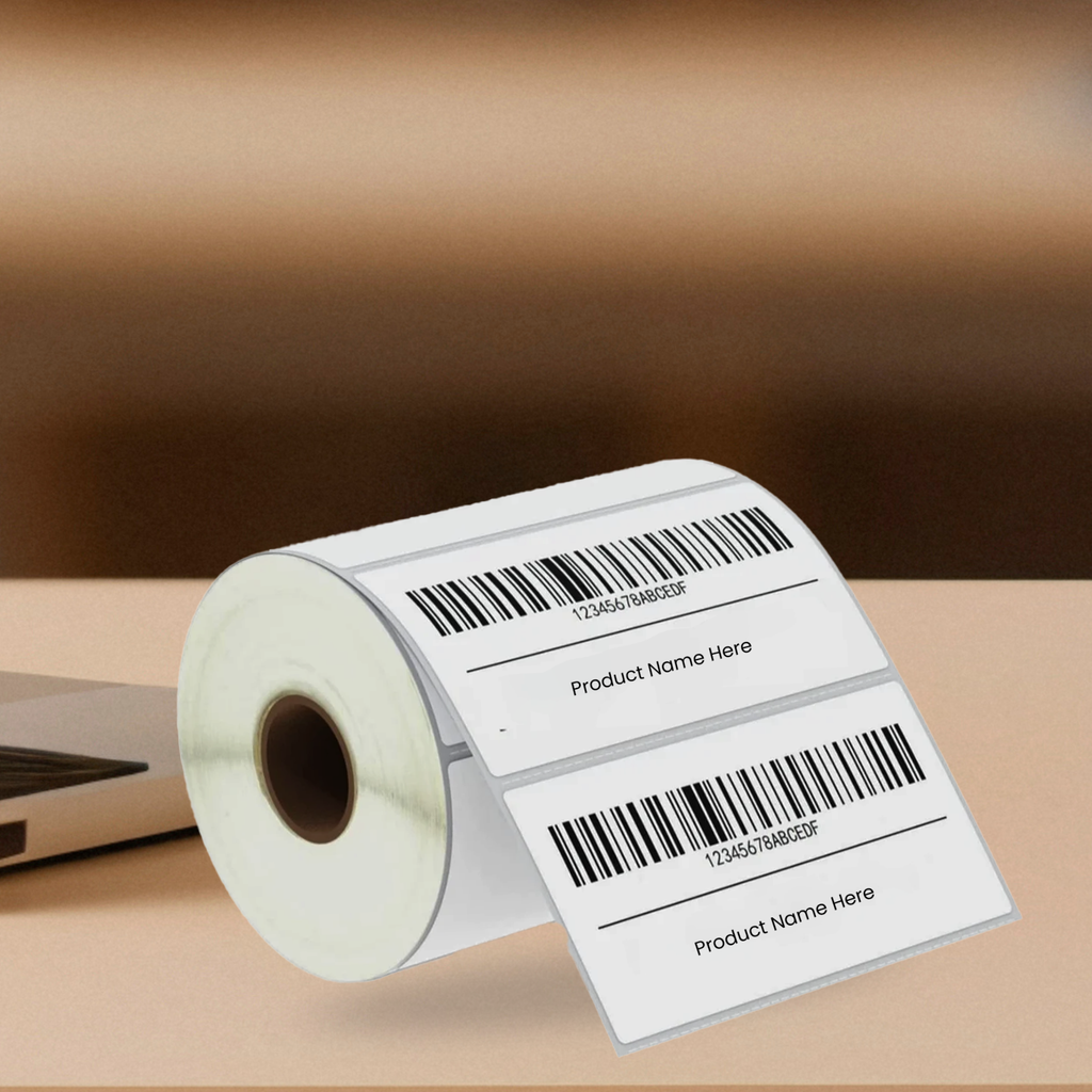 Graphy Impex 2x1 Non‑Tearable Direct Thermal Labels – 50x25 mm, 1" Core, 500 Labels/Roll – Barcodes, SKUs & Shelf Labels