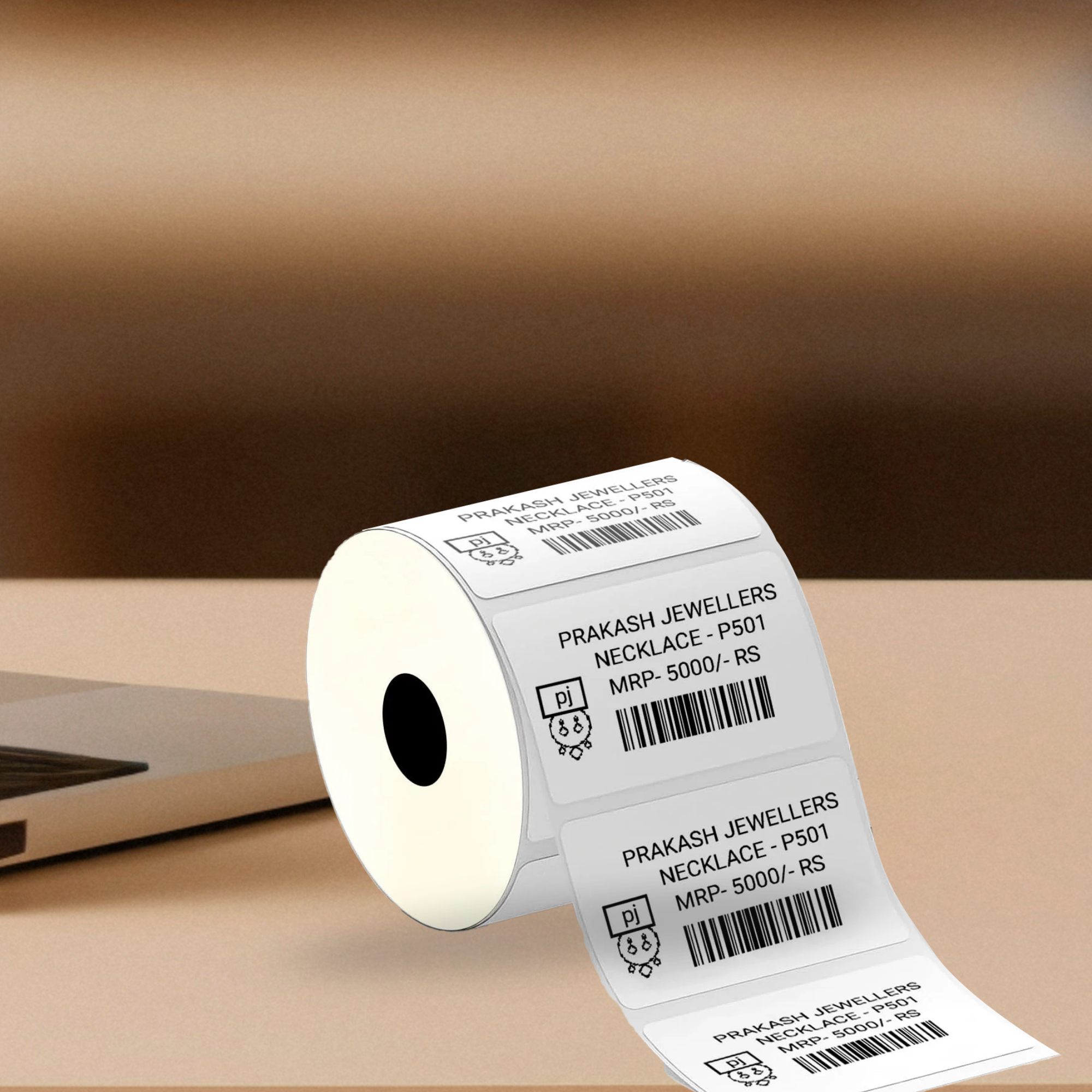 Graphy Impex 2x1.5 Non‑Tearable Direct Thermal Labels – 50x30 mm, 0.5" Core, 500 Labels/Roll – Product Codes, Price Tags & Barcodes