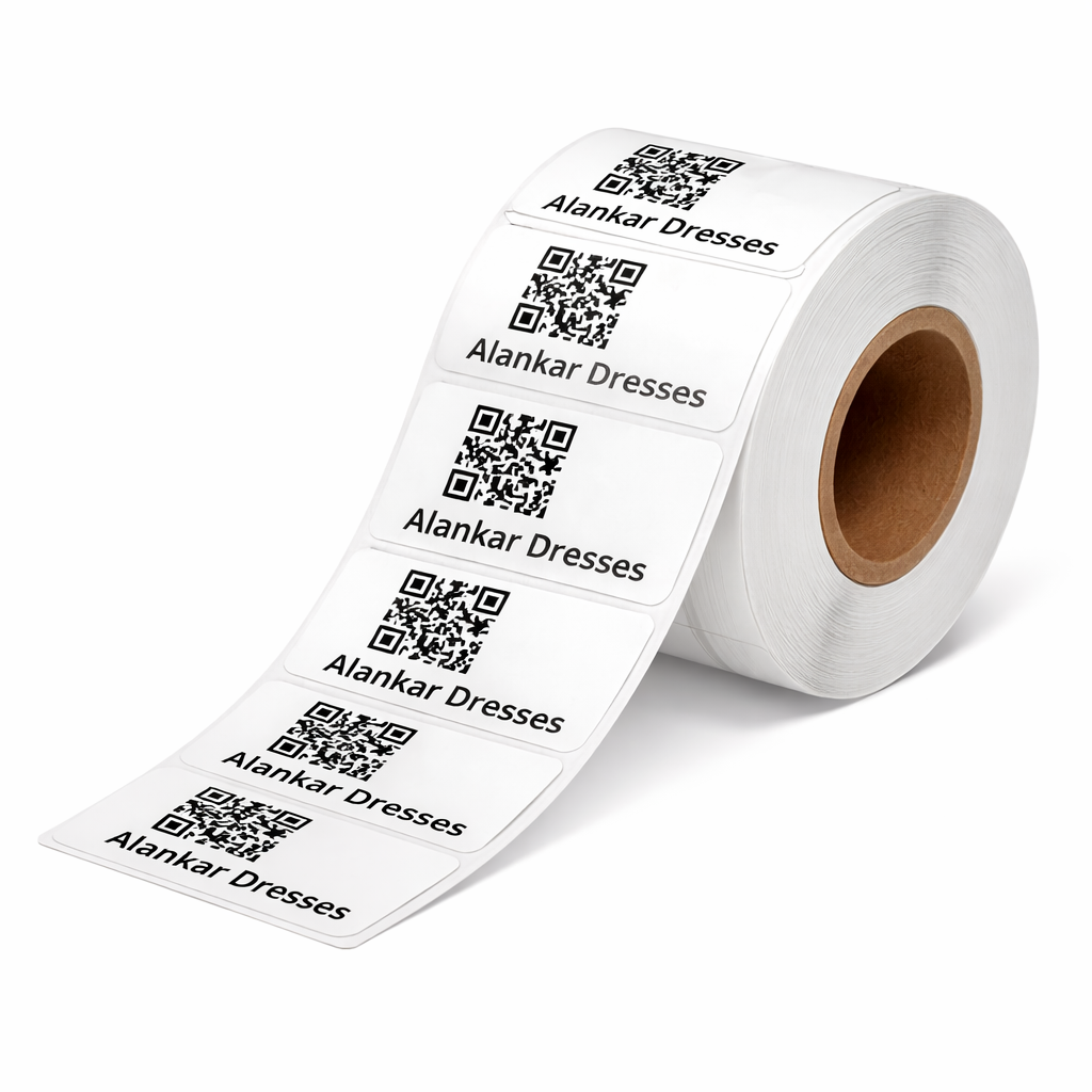 Graphy Impex 1.5x1 Non‑Tearable Direct Thermal Labels – 38x25 mm, 1" Core, 500 Labels/Roll – Barcodes, SKUs & Inventory Labels
